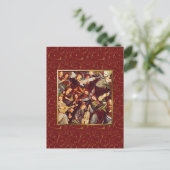 Muzikant Angels. Briefkaarten voor fijne kerst (Staand voorkant)