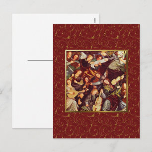 Muzikant Angels. Briefkaarten voor fijne kerst