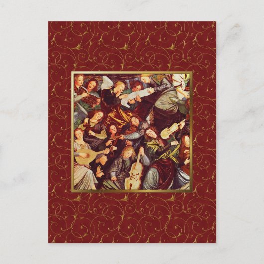 Muzikant Angels. Briefkaarten voor fijne kerst (Voorkant)