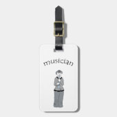 muzikant bagagelabel (Voorkant verticaal)
