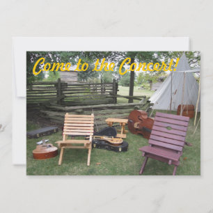 Muzikant Band Camp "Kom naar het concert!" uitnodi Kaart