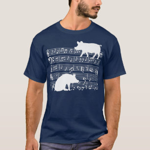 Muzikant blad Music Design met Afbeelding op muzie T-shirt
