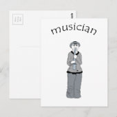 muzikant briefkaart (Voorkant / Achterkant)