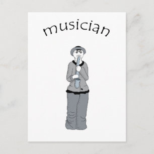 muzikant briefkaart