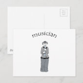 muzikant briefkaart (Voorkant / Achterkant)