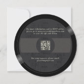 Muzikant bruiloft Save the Date Vinyl QR Code Zwar (Achterkant)