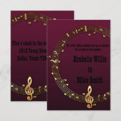 Muzikant bruiloft uitnodigingen (Voorkant / Achterkant)