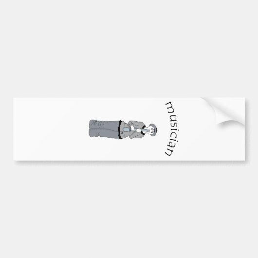 muzikant bumpersticker (Voorkant)