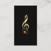 Muzikant Colorful Music Clef Musical Notes Visitekaartje (Voorkant)