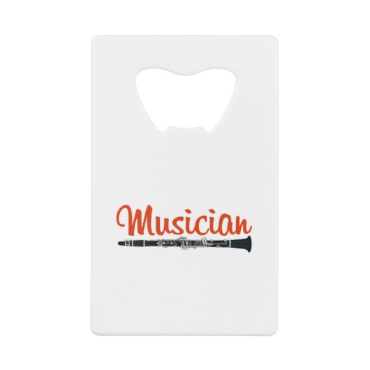 Muzikant Creditkaart Flessenopener (Voorkant)