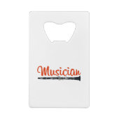Muzikant Creditkaart Flessenopener (Achterkant)