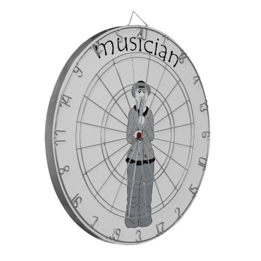 muzikant dartbord (Voorkant Links)