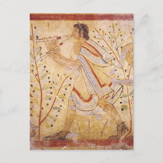 Muzikant die de Pijpen speelt Briefkaart (Voorkant)