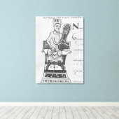 Muzikant die een forel speelt canvas afdruk (Insitu (Houten vloer))