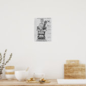 Muzikant die een forel speelt poster (Keuken)