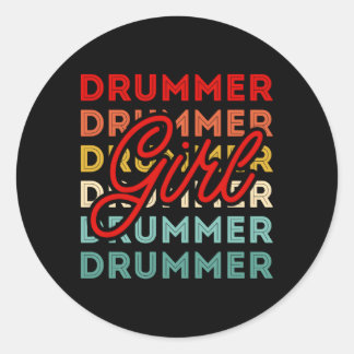 Muzikant Drummer Drums voor Drummer Ronde Sticker