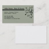 Muzikant en componist visitekaartje (Voorkant / Achterkant)