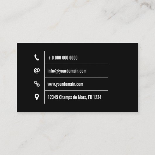 Muzikant en componist visitekaartje (Achterkant)