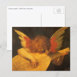 Muzikant Engel die Luit Speelt door Rosso Fiorenti Briefkaart