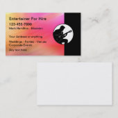 Muzikant entertainer te huur visitekaartje (Voorkant / Achterkant)