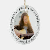 Muzikant Foto-Muzieknoten Keramisch Ornament (Rechts)