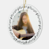 Muzikant Foto-Muzieknoten Keramisch Ornament (Links)