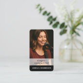 Muzikant Foto QR Code Professioneel Visitekaartje (Staand voorkant)