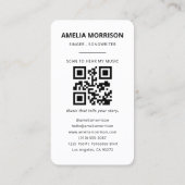 Muzikant Foto QR Code Professioneel Visitekaartje (Achterkant)