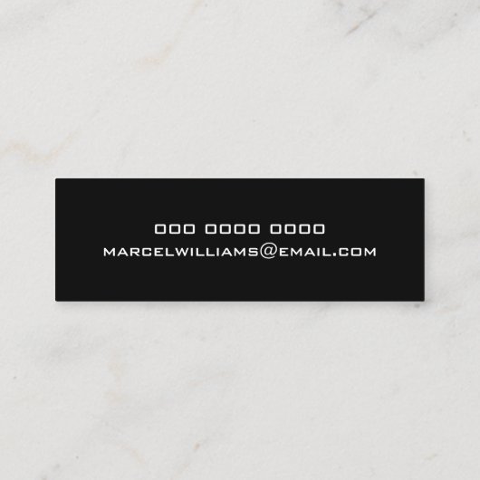 muzikant. gitarist grafische gitaar op zwart mini visitekaartje (Achterkant)