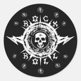 Muzikant Gitarist Instrument Koffer Rockband Cool Ronde Sticker