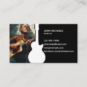 Muzikant Gitarist Visitekaartje (Voorkant)