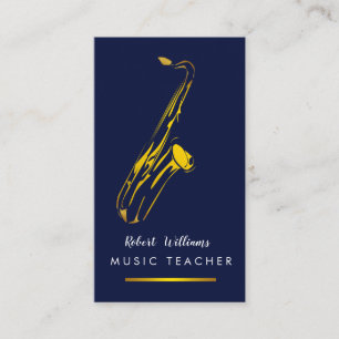 Muzikant Gold Art muziekstuk Visitekaartje