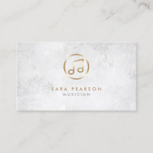 Muzikant Gold Music Note Icon Visitekaartje