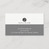 muzikant grijs visitekaartje met gitaar (Achterkant)