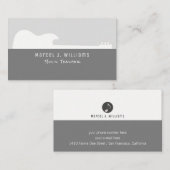 muzikant grijs visitekaartje met gitaar (Voorkant / Achterkant)