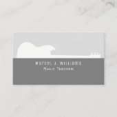 muzikant grijs visitekaartje met gitaar (Voorkant)