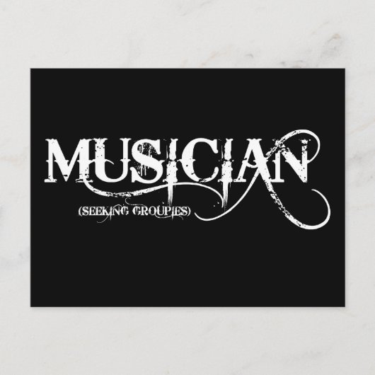 Muzikant...Groeperingen zoeken! Briefkaart (Voorkant)