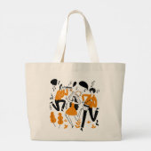Muzikant Grote Tote Bag (Achterkant)