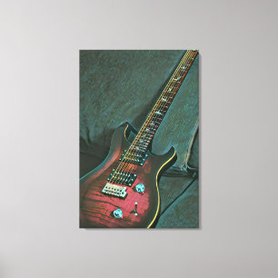 Muzikant guitar lovers gift canvas afdruk