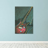 Muzikant guitar lovers gift canvas afdruk (Insitu (Houten vloer))