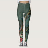 Muzikant guitar lovers gift leggings (Voorkant)