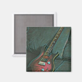 Muzikant guitar lovers gift magneet (Voorkant / Achterkant)