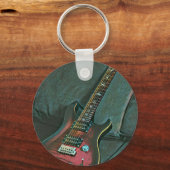 Muzikant guitar lovers gift sleutelhanger (Voorkant)