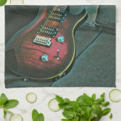 Muzikant guitar lovers gift theedoek (Gevouwen)
