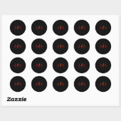 Muzikant Heartbeat Clef Ronde Sticker (Vel)