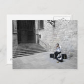 Muzikant in Barcelona Briefkaart (Voorkant / Achterkant)
