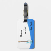 Muzikant in de Bagagelabels van de rondleiding (Achterkant verticaal)