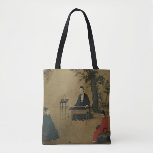 Muzikant in de tuin tote bag (Voorkant)