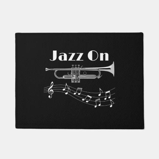 Muzikant Jazz op Trumpet Player Deurmat (Voorkant)