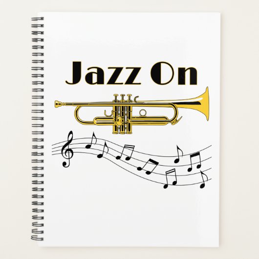 Muzikant Jazz op Trumpet Player Planner (Voorkant)